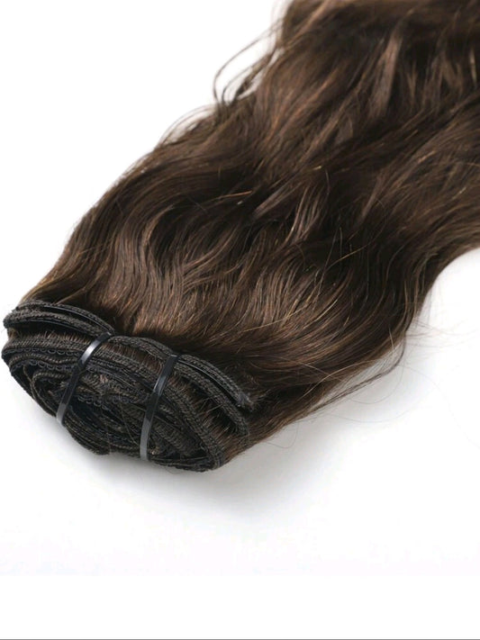 Brown Natural Wave Hair Extensions  8pcs